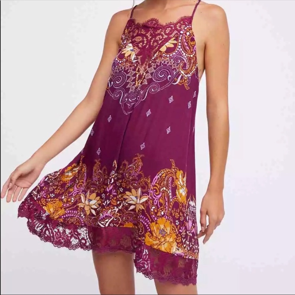 Free People “Who’s Sorry Now” Lace Shift Dress